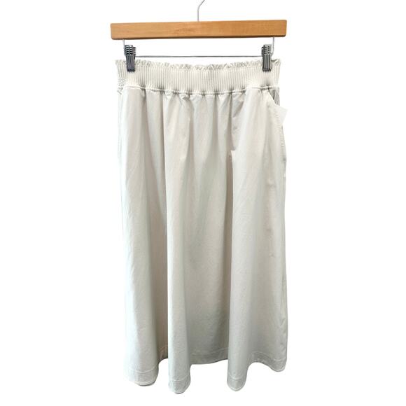 LULULEMON | Stretch Woven Ruffle-Waist Midi Skirt White Ivory NWT | Small - Picture 2 of 7